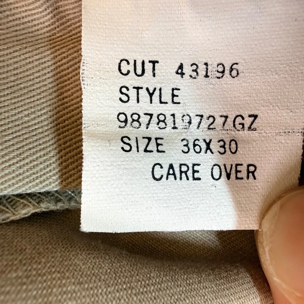 Polo Ralph‎ Lauren Chino Men 36x30 Khaki Tan Vintage Made in USA Pleated Front